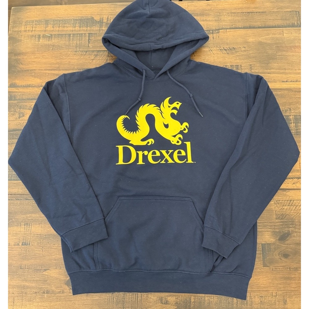 Drexel University Fanatics Pullover Hoodie Sweatshirt Navy Blue NWOT Adult M